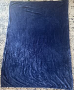 Navy Blue Simply Essential Plush Throw Blanket. 50”X 70”